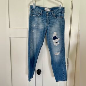 2000s Abercrombie & Fitch Womens Size 6R Blue Boyfriend Straight Jeans